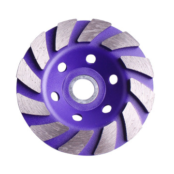 Gesegmenteerd turbo diamant gruis slijpwiel - 125 mm voor beton-, baksteen- en granietoppervlakvoorbereidingsgereedschap