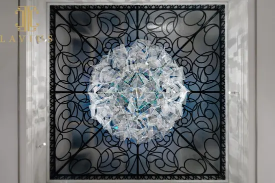 Wide curved artistic modern chandelier modern