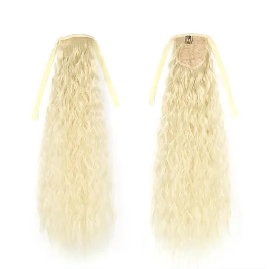 Hot Selling High Quality Long Straight Clip In Hair Tail False Hair Ponytail Hairpiece Wrap Around  Synthetic Hair Extension