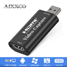 AIXXCO 4K Video USB capture HDMI-compatible card Video Grabber Record Box for PS4 DVD Camcorder Camera Recording Live Streaming
