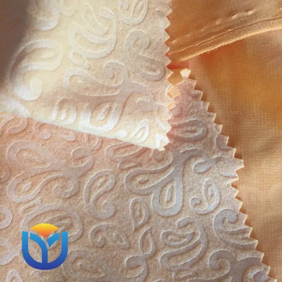100% polyester embossed super poly fabric