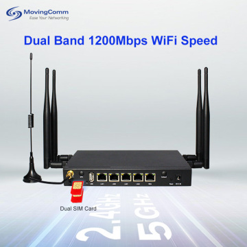 Dual Sim Dual Band Car Wi-Fi เราเตอร์ 4G
