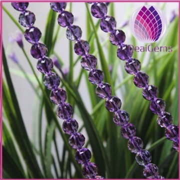 wholesale top quality 12mm natural 128 faceted amethyst round beads for jewelry