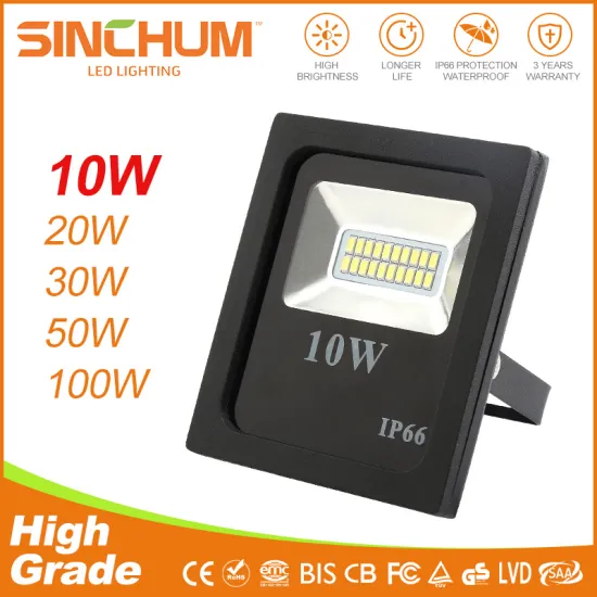 SMD high lumen bright light thick aluminum housing good heat dissipation waterproof ip66 high quality 10w led flood light