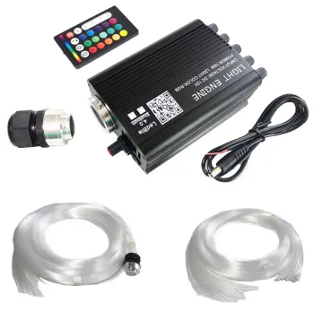 Multi-Color and White Shooting Star LED Fiber Optic Lamp Kit: Illuminate Your Car's Headliner with a Celestial Display