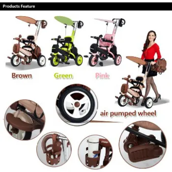 new model best sale Children air wheel baby Tricycle
