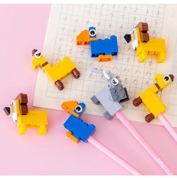 Kartun Lucu Memblokir Penahan Pensil Mini untuk Siswa