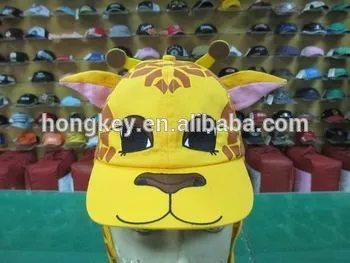 animal face kids cap embroidery baseball cap