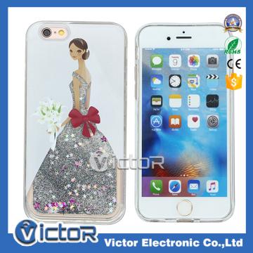 Liquid phone case Shining dressing case back cover Tpu painting for Apple Iphone 6/6S/6S PLUS