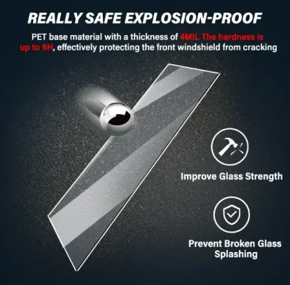 Car Windshield Armor PET Safety Window Protection Film