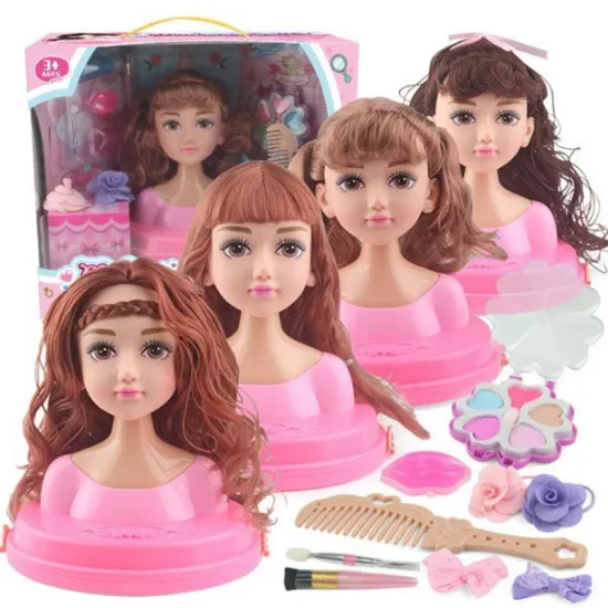 Hot Selling Pretend Play Dressing Up Half Body Toy Set: The Perfect Fashion Makeup Doll Head for Girls