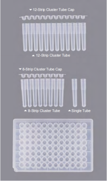 Plastic 1.1ml boxed 8-strip Cluster Tube