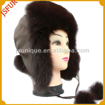 2016 newest design hot sale vintage style fox winter fur hat