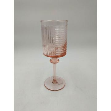 bicchiere da vino moderno in vetro champagne di colore rosa