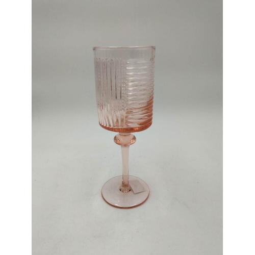 gobelet à vin en verre de champagne moderne de couleur rose