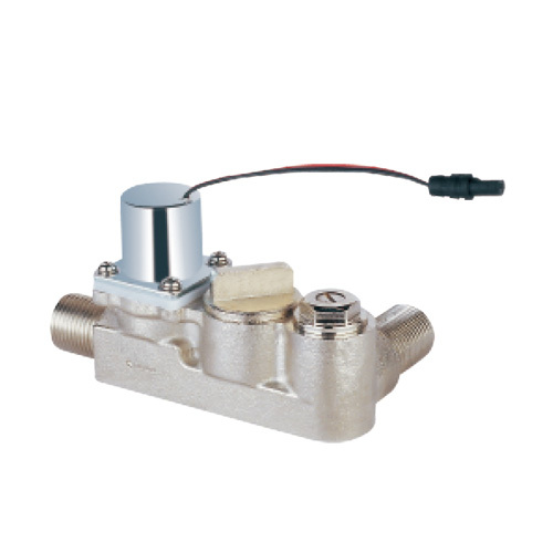 Bi-stable brass solenoid valve