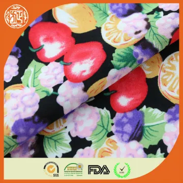 Lovely girl dress cherry printed cotton fabric