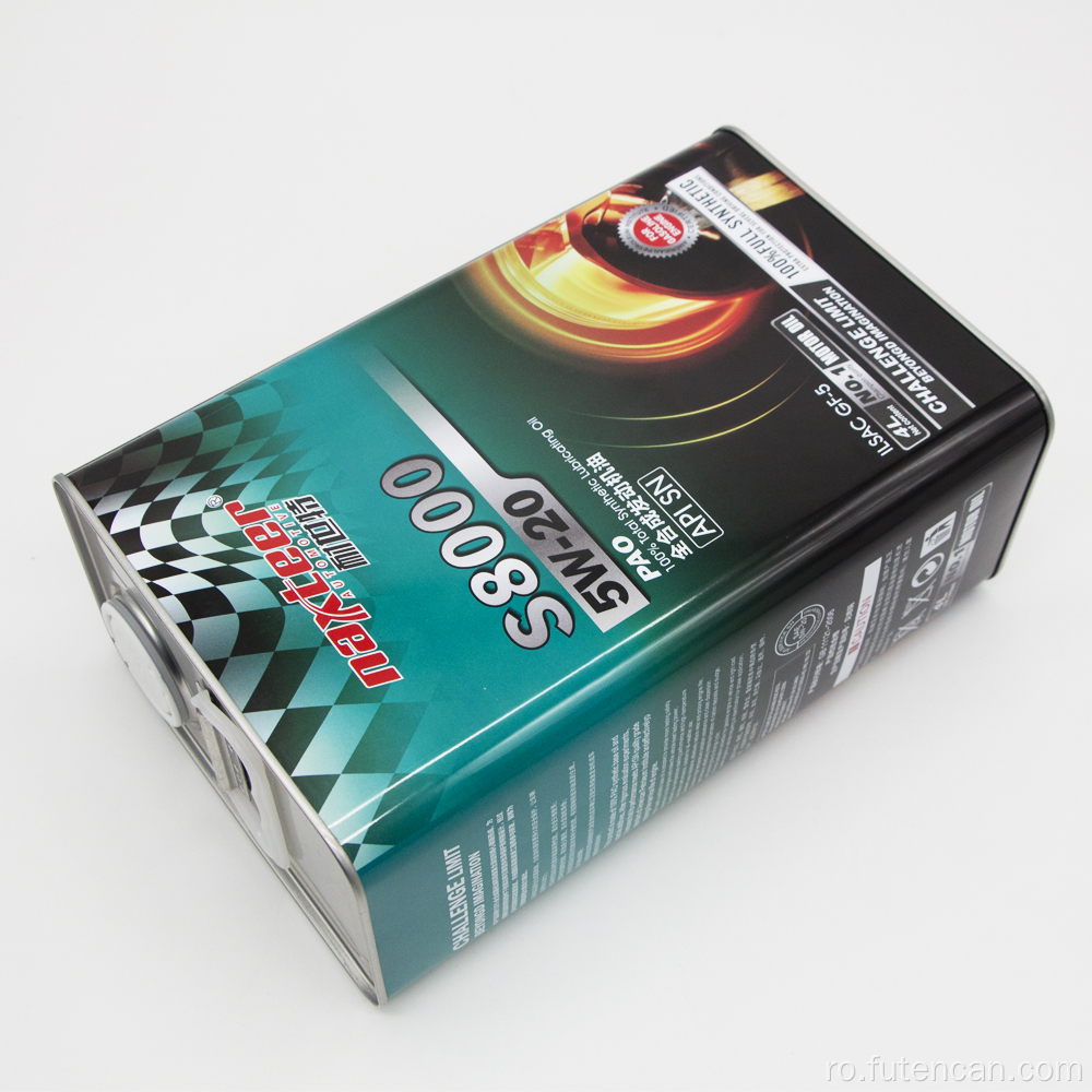 Cutie de tablă dreptunghiulară pentru ulei lubrifiant