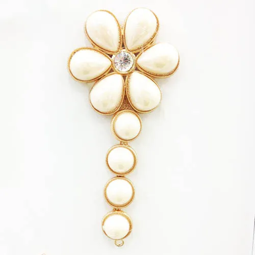 White Gem Stone Embellished for Two-Strap Sandals