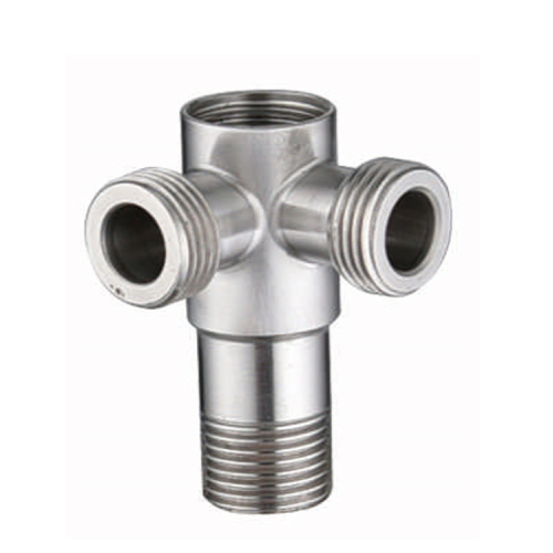 Two way zinc alloy toilet brass angle valve