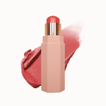 OEM Private Label Custom Vegan Cream Blusher Lip Cheek Eye Makeup Maquillaje Pink Waterproof Cream Blush Stick