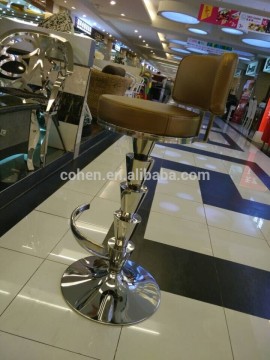 Modern colorful home furniture stainless steel base bar chair