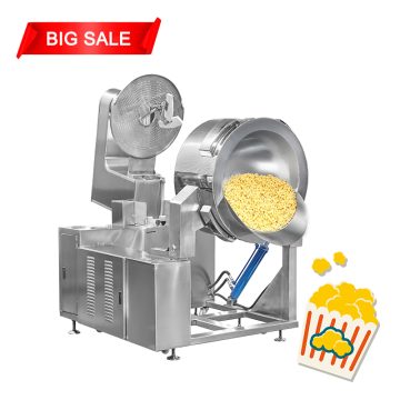 Big Industrial Electric Gas Popcorn Maker with Caramel Popping Kettle - Automatic Popcorn Making Machine
