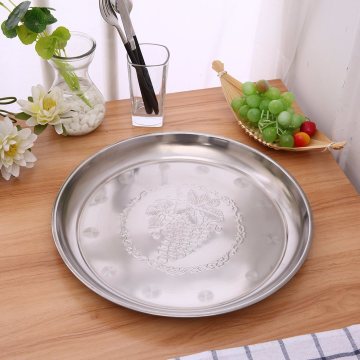 25-100cm 0.8mm Thickness High Quality Grape Design Stainless Steel Tray