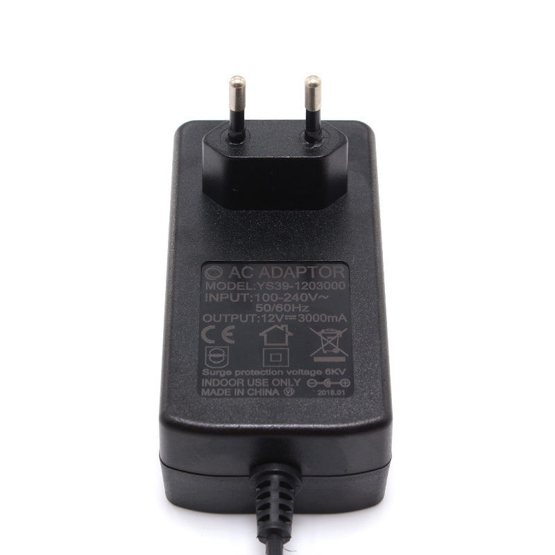 36W AC/DC Wall Mount Power Adapter 18V 2A