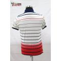 Jérsei feminino YD Stripe com polo Dip-Dye