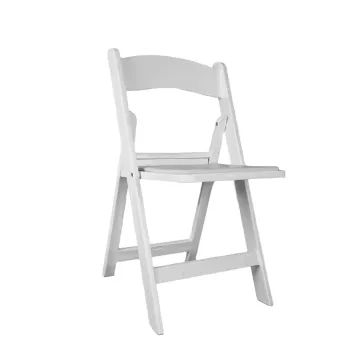 Factory Price Wimbledon Folding Chairs in White Resin for Dining