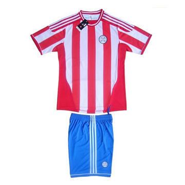 2013 New Elegant Youth Football Jersey and Pants with Bold Stripe Details