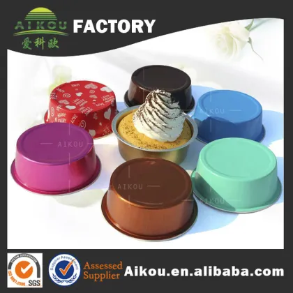 Lovely disposable aluminum foil cheesecake container for bakery