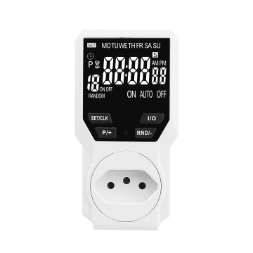 BR Plug VA Backlit Версия Електронна цифрова таймер Switch Socket Kitchen Timer Outlet Програмируемо управление на гнездото на времето