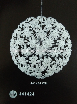 led handblown glass flower light/metal flower chandelier/fiber optic light /pendant/round led pendant light