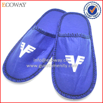 hotel newest soft cozy plush slippers/custom made blue men slipper