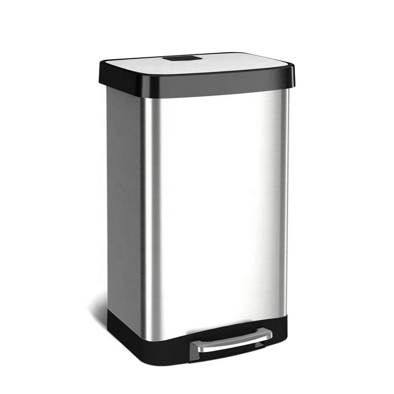 stainless steel pedal trash can