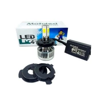 LED Bombillo para Moto con 6000 Lumens, Luces Altas y Bajas H4