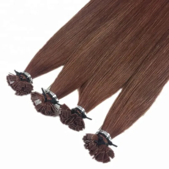 Wholesale Brazilian 100% Cuticle Human Remy Pre-bonded Cheap Square Shape Mini Keratin Bond Flat Tip Hair Extensions