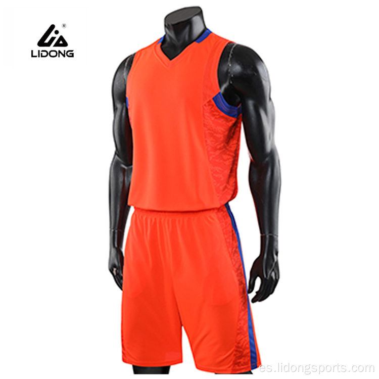 Top y pantalones cortos de baloncesto de uniforme de baloncesto personalizado