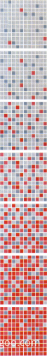 Red Gradual Change Glass Mosaic Tile, High Quality Red Gradual Change ...