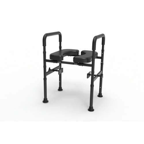 مشاية محمولة تتميز بمقعد مرحاض مخصص من ألياف الكربون