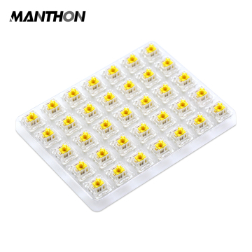 Jerrzi 3pin SMD RGB MX STEM สวิตช์สำหรับคีย์บอร์ดเชิงกล - สีน้ำตาลแดงสีน้ำตาลดำสีน้ำเงิน