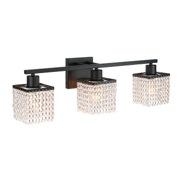 Luxury Home Light Fixtures: Crystal Bathroom Light Sconce for Mirrors