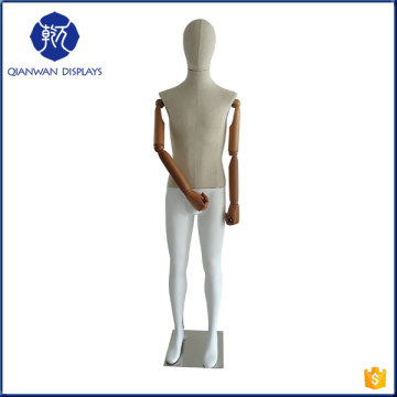 2016 Draft contract full body sexy male mannequin covered fabric for fashion store