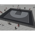 FIBA aprovada 100% PP Sports Court Playground Floth Playing 3x3 Corte de basquete Plástico piso ao ar livre