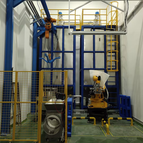 Mesin pengosongan tas robot yang membongkar otomatis