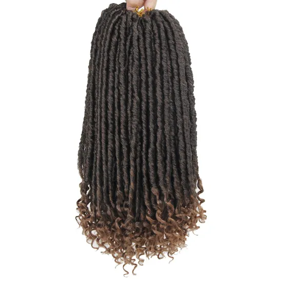 Tangle Free Wholesale Pre looped Synthetic Fiber Crochet Soft Julianna Goddess Locs Hair