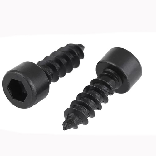 Hex socket head tapping screw with black oxide