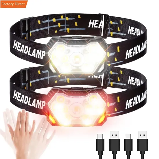 Angle Adjustable COB LED Headlamp for Cycling, Running, Fishing, and Camping